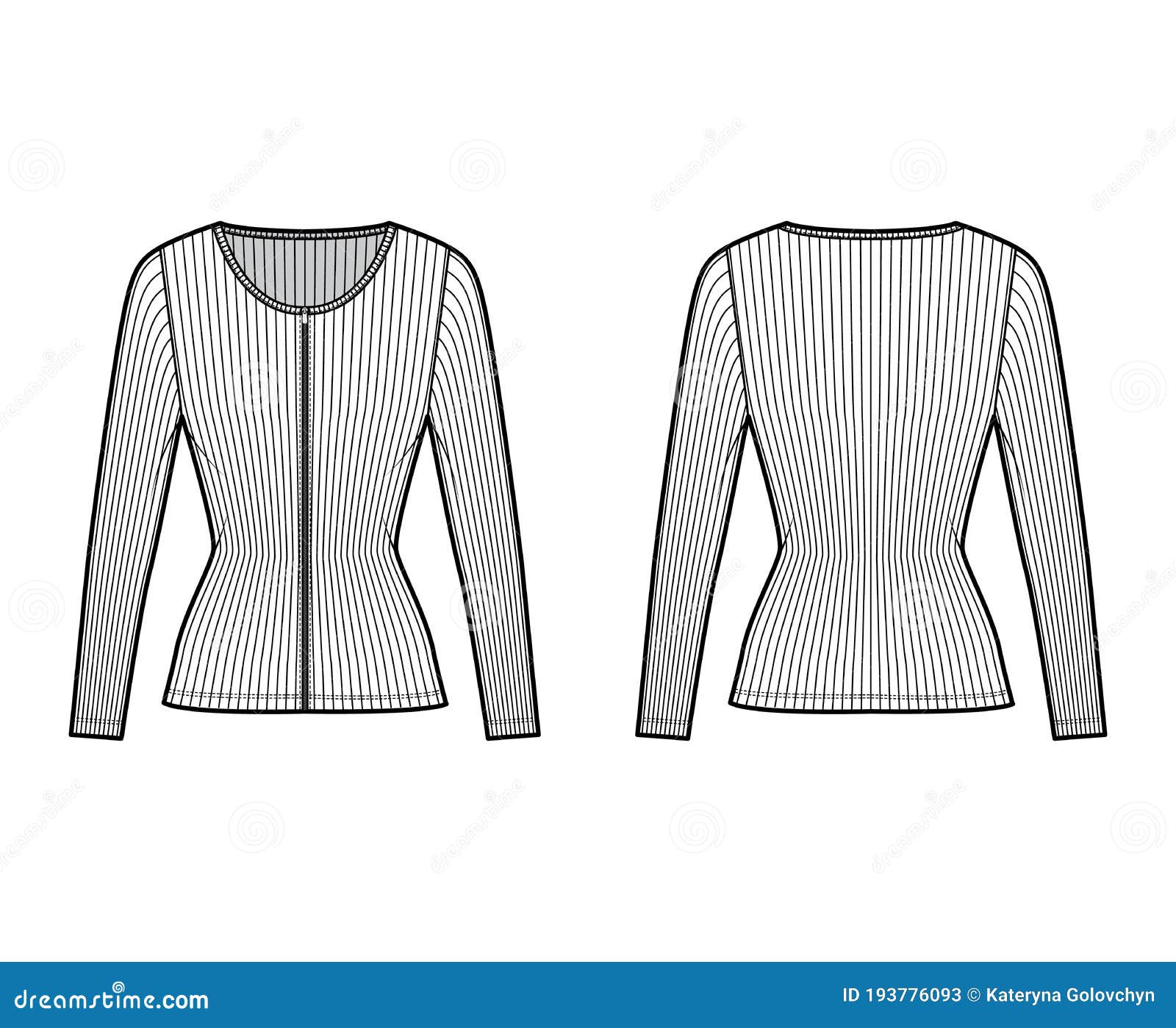 zip-up ribbed cotton-jersey top technical fashion  with long sleeves, slim fit, scoop henley neckline shirt