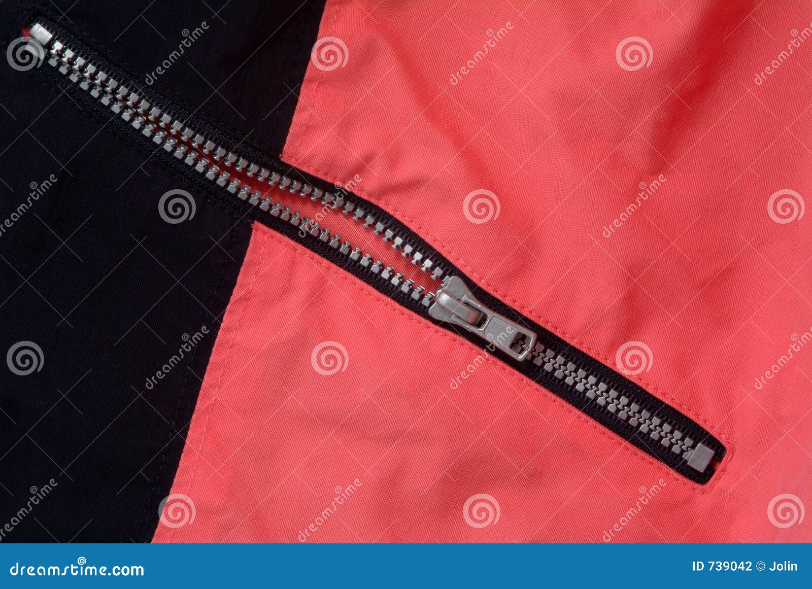 Zipper applied on clothes stock photo. Image of abstract 739042