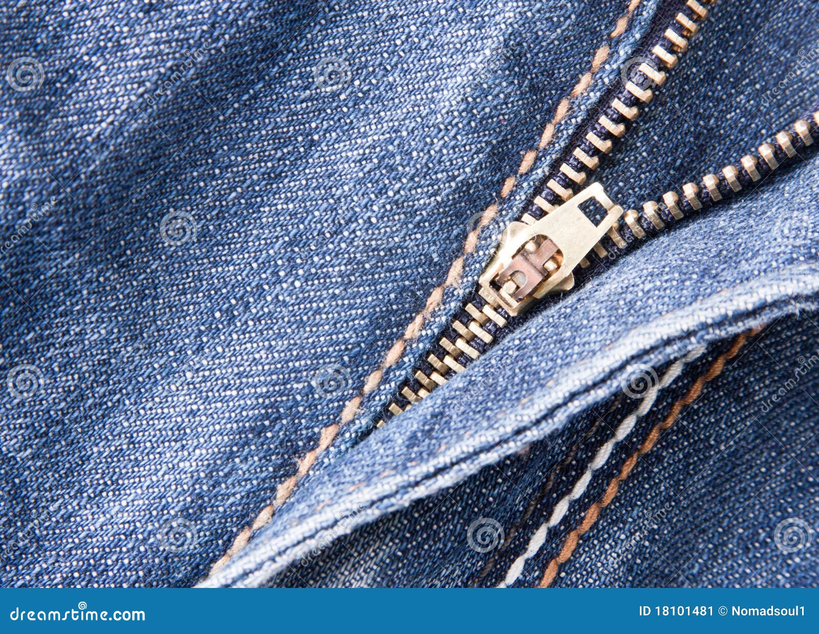 Zipper on denim blue jeans stock image. Image of clothing - 18101481