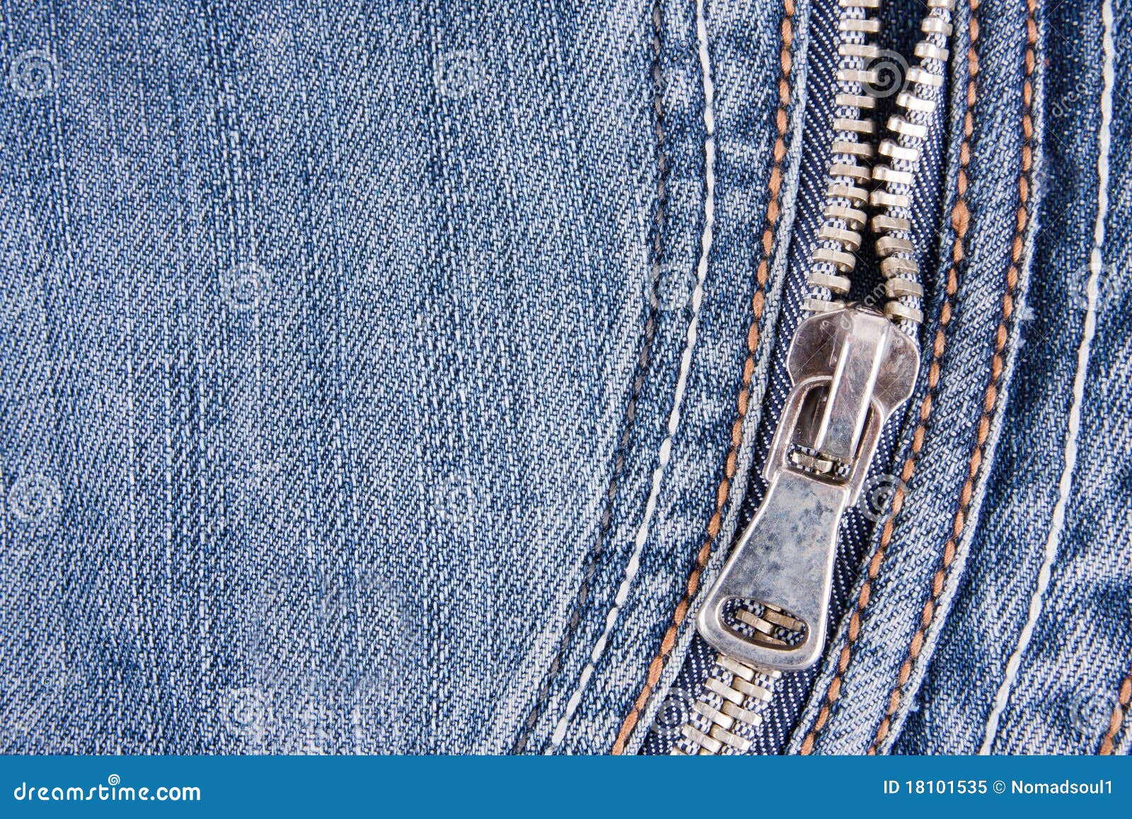 Zipper on denim blue jeans stock image. Image of cotton - 18101535