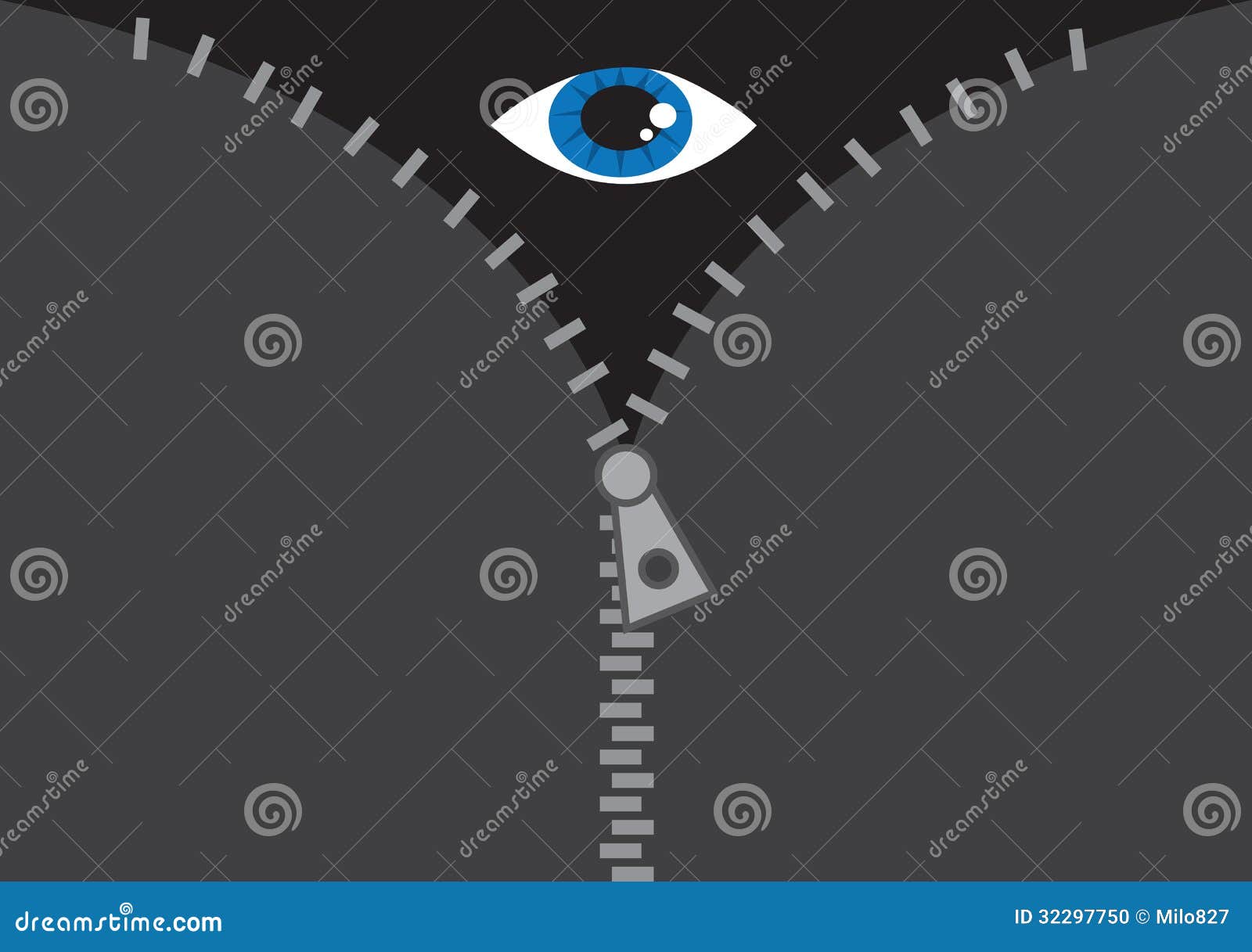 Zipper Eye stock vector. Illustration of dress, open 32297750