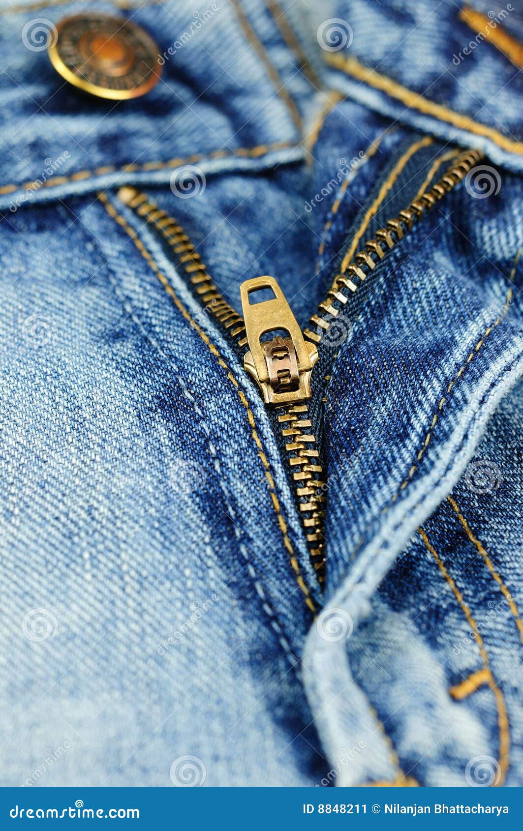 Zipper of a Fashionable Pair of Jeans Stock Image - Image of color ...
