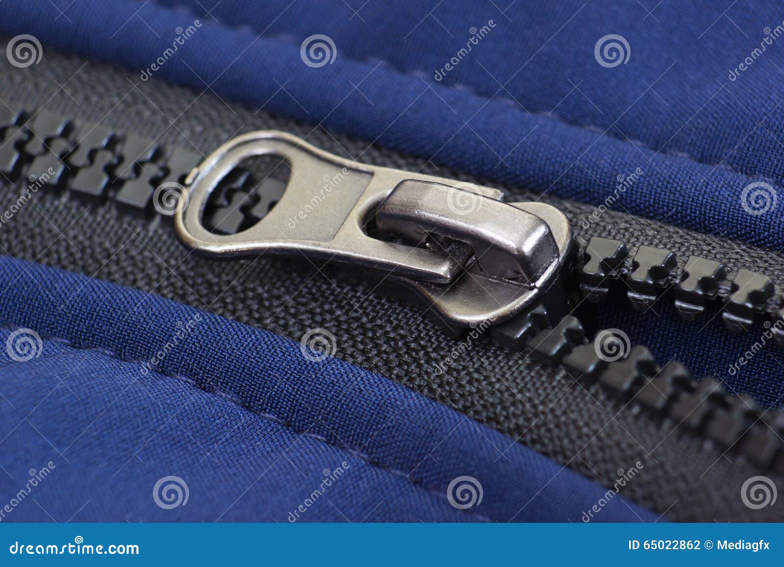 Zipper fastener of clothes stock photo. Image of blue - 65022862