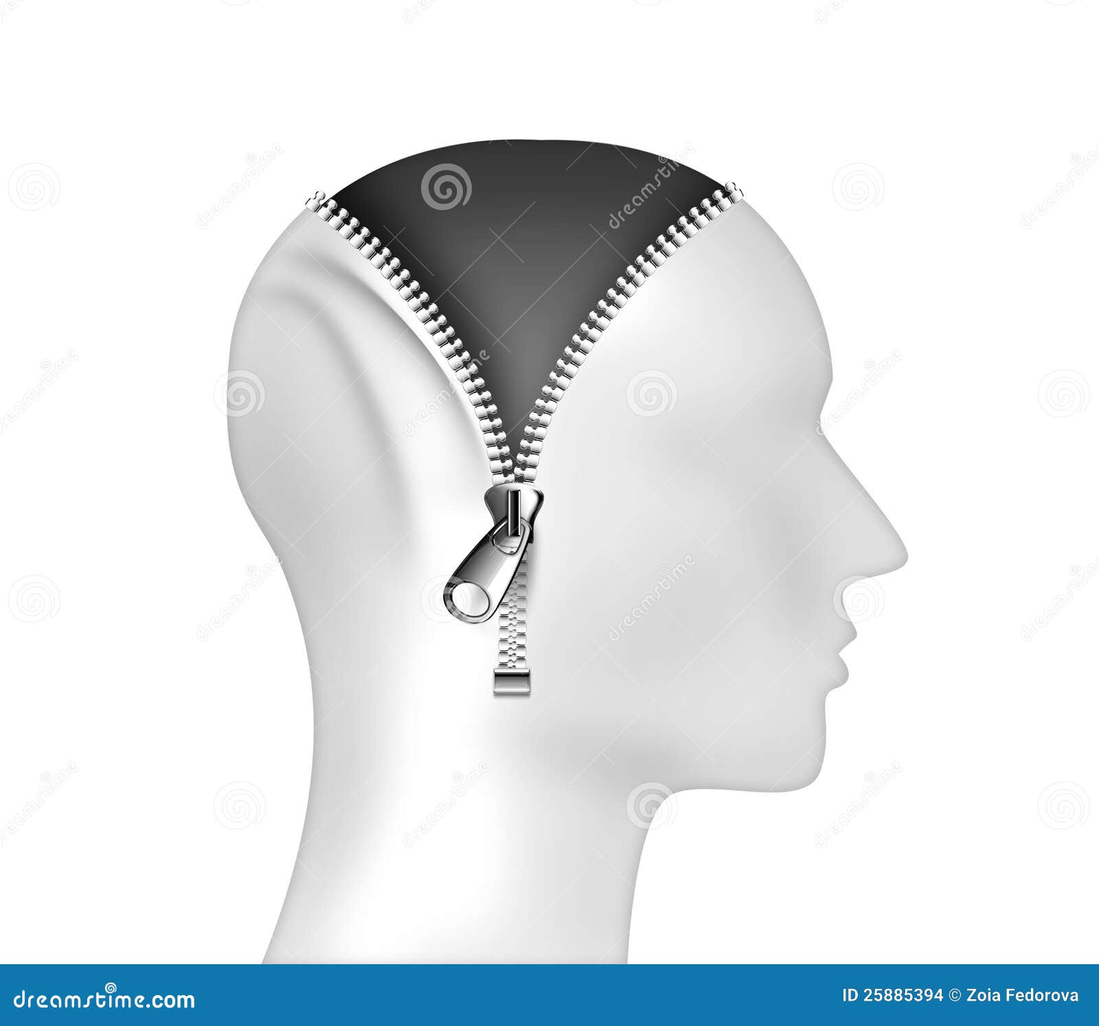 Zipper head stock illustration. Illustration of idea 25885394