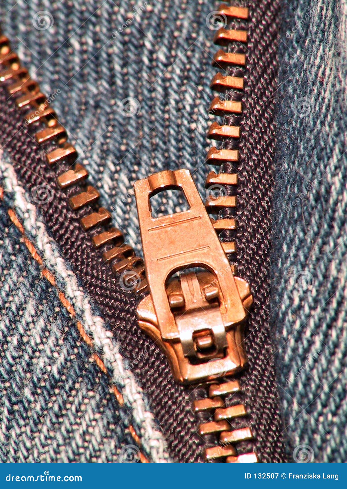 Zipper (jeans / Close-up) Royalty Free Stock Photography - Image: 132507