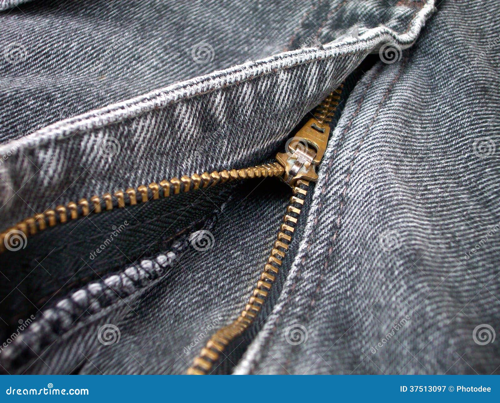 Zipper on jeans stock image. Image of fashion, cotton - 37513097