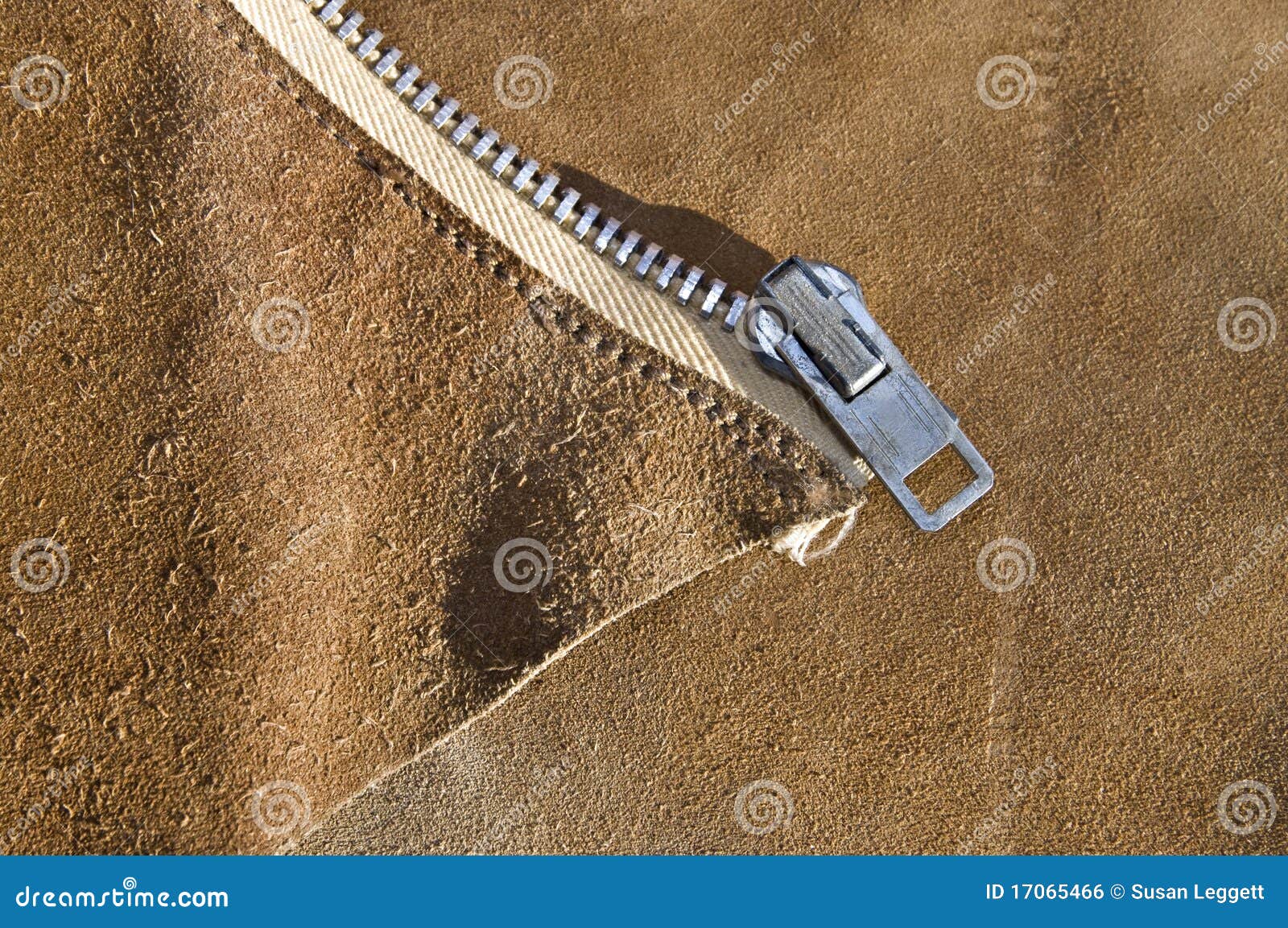 Zipper on Old Leather Chaps Stock Photo Image of clothing, wear 17065466
