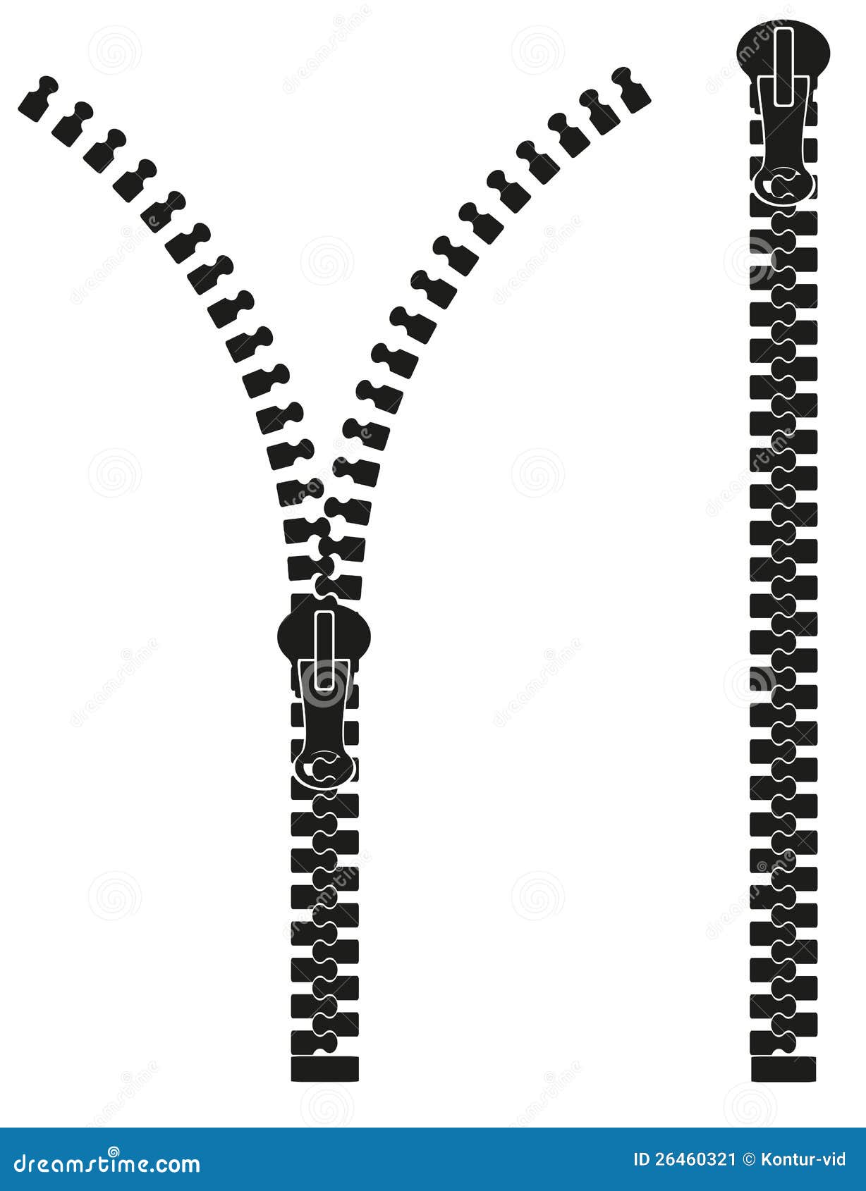 Zipper Silhouette Vector Illustration | CartoonDealer.com #26460321