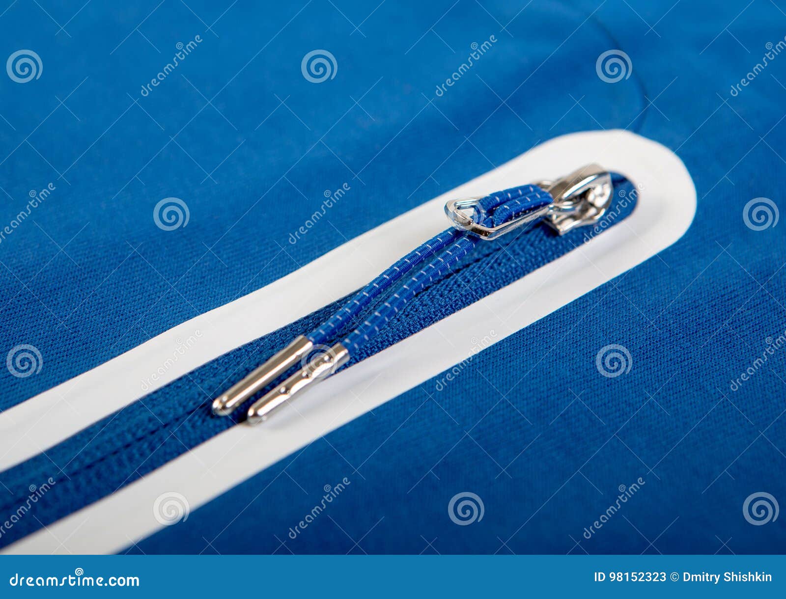 Zipper a Sporty Blue Jacket or Sweatshirt Pockets Stock Image - Image ...