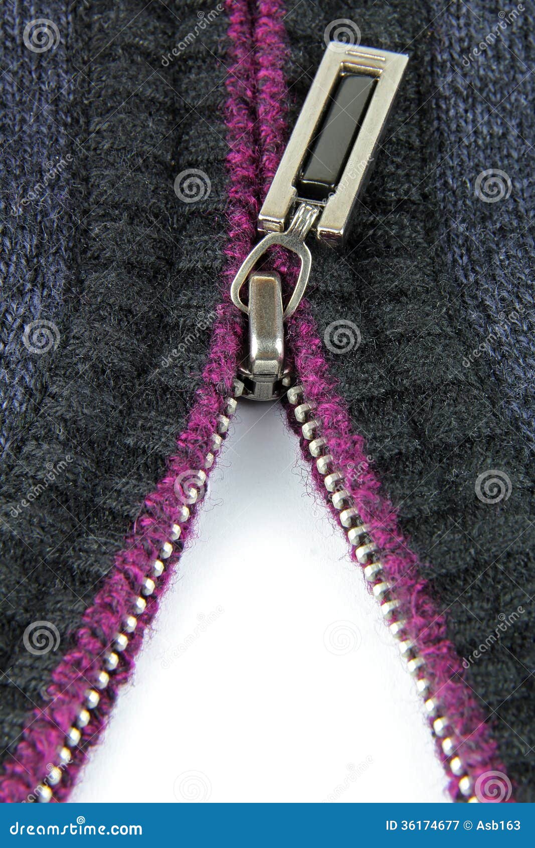 Zipper on woolen clothes stock image. Image of woolen - 36174677