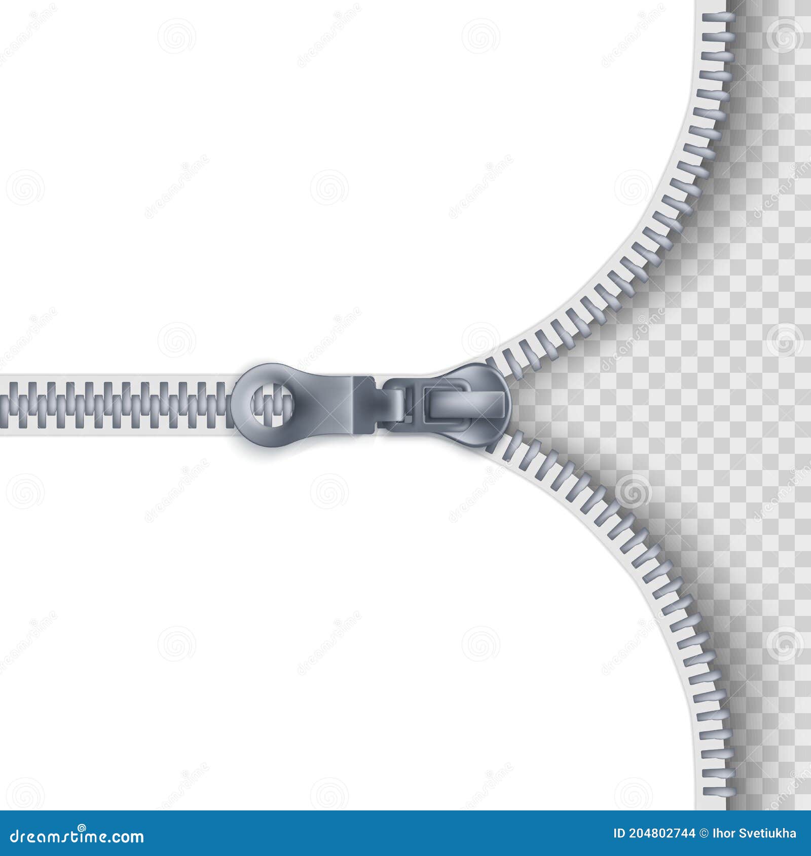 Zipper. Zippered Lock and Unlock. Closed and Open Zipper Stock Vector Illustration of fastener