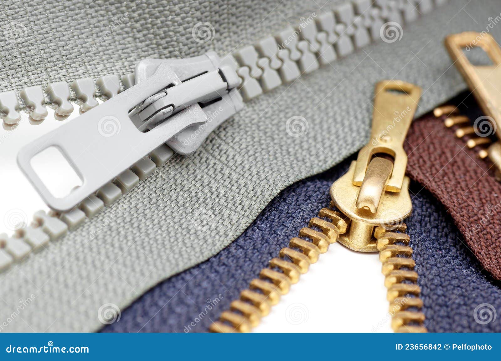 Zippers stock photo. Image of connection, insert, manufacture - 23656842