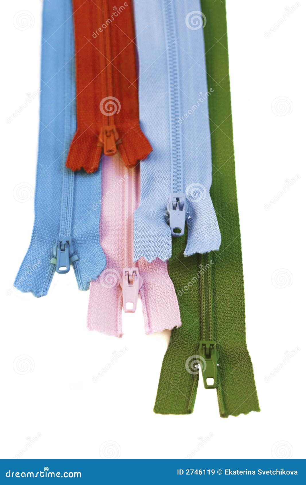 Zippers stock image. Image of craft, closing, object, blue - 2746119