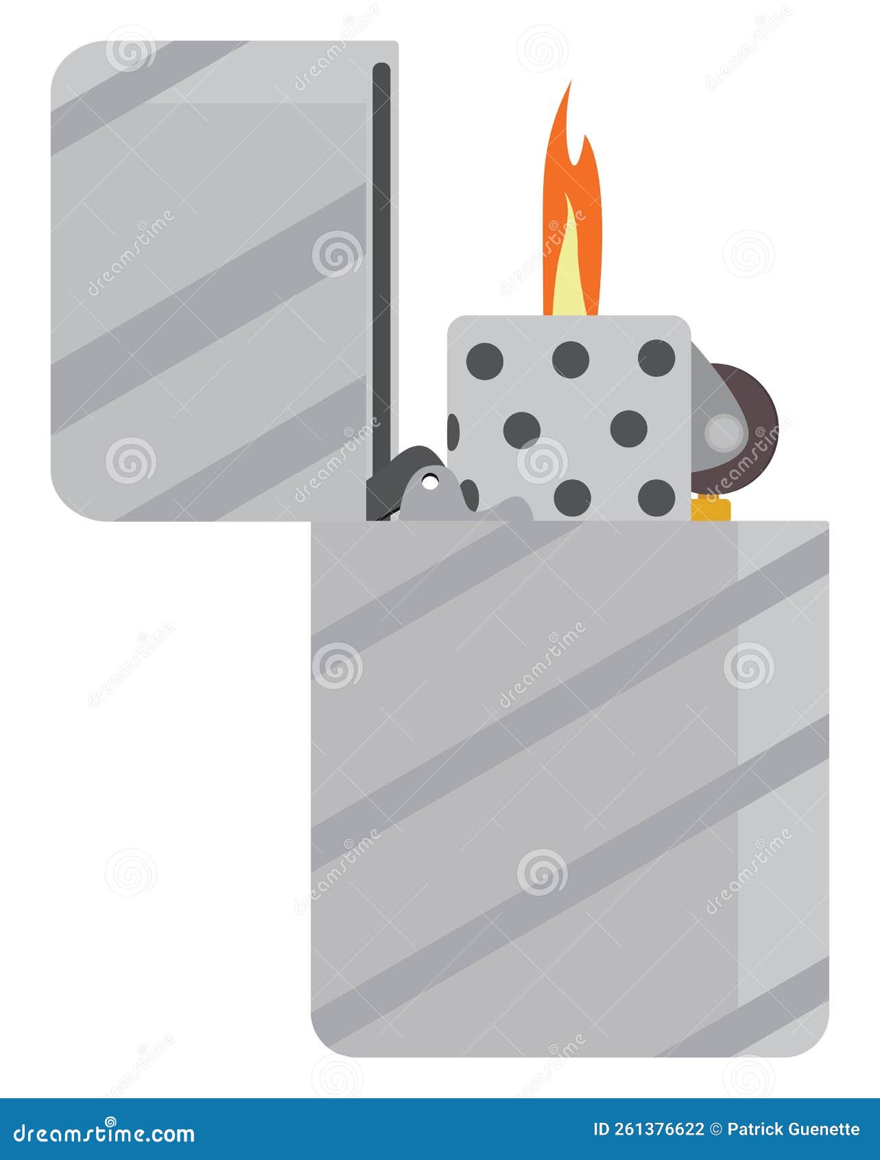 Zippo lighter, icon stock vector. Illustration of zippo 261376622