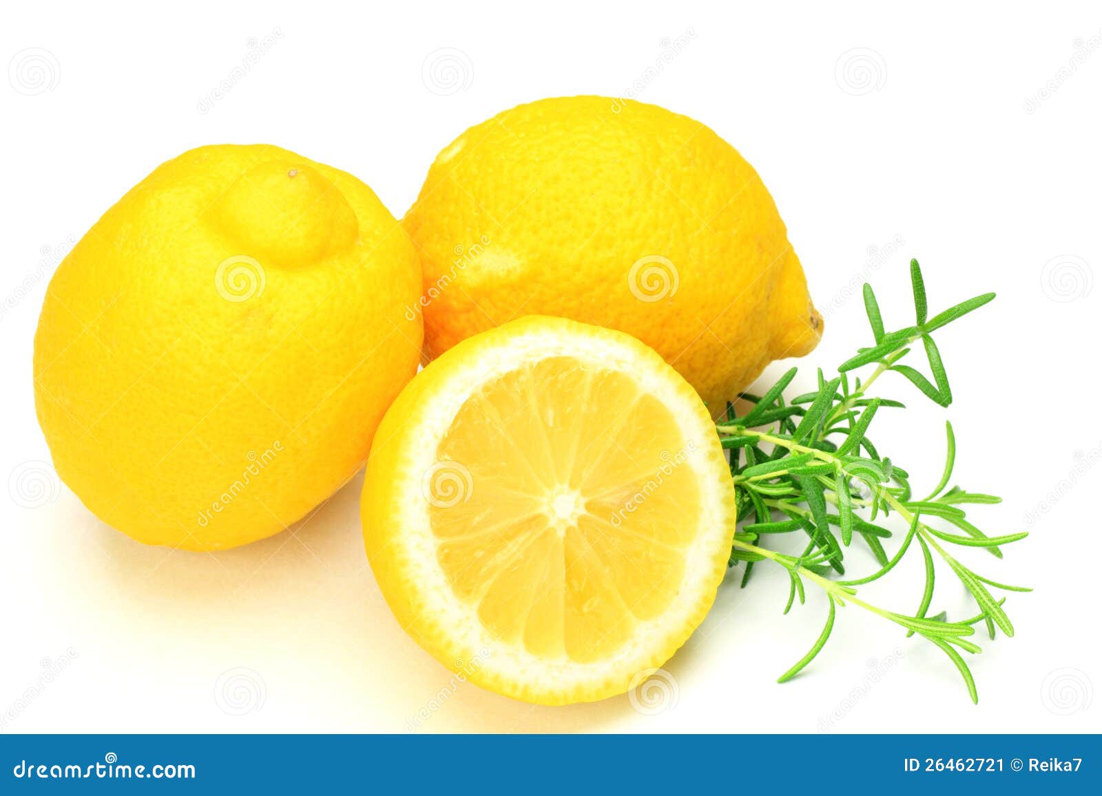 Zitrone und Rosmarin stockbild. Bild von rückseite, früchte 26462721