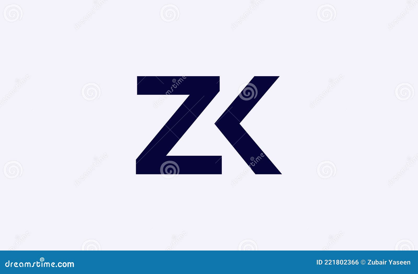 Zk And Kz Or Z And K Abstract Letter Mark Logo Template For Business Stock Vector Illustration