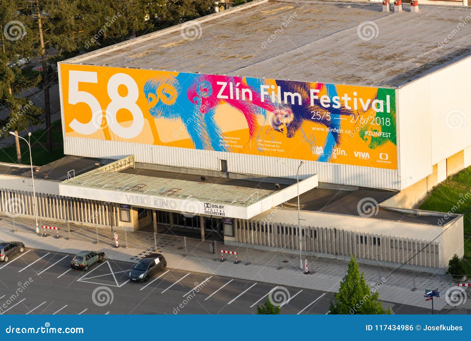 Zlin International Film Festival For Children And Youth Poster On Big Cinema Editorial Photo Image Of Movie Bata 117434986