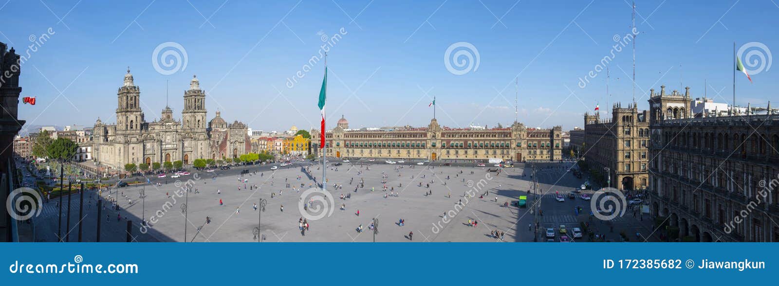 metropolitan cathedral at zocalo, mexico city, mexico