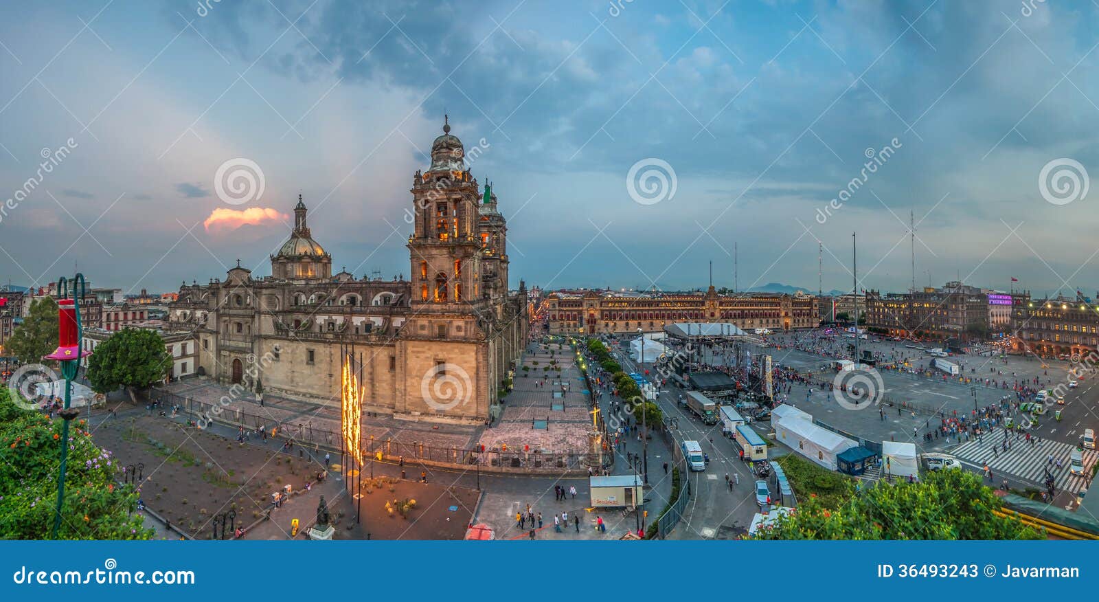 zocalo square and metropolitan cathedral of mexico city