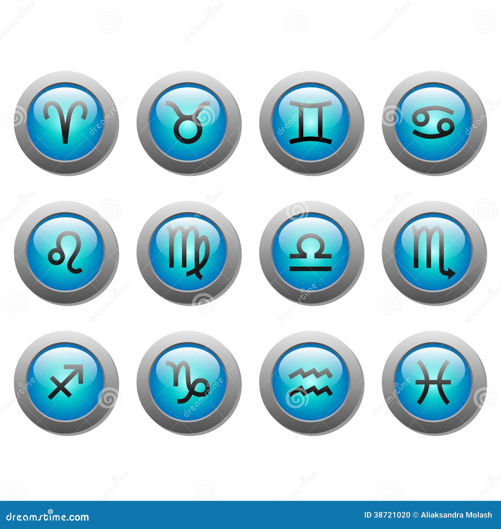 Zodiac buttons stock illustration. Illustration of twelve 38721020
