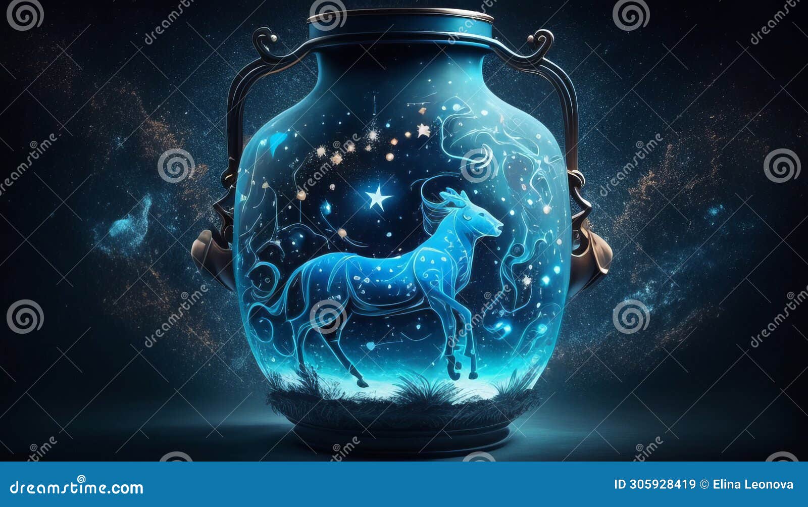 zodiac constellation capricorn. ai generative