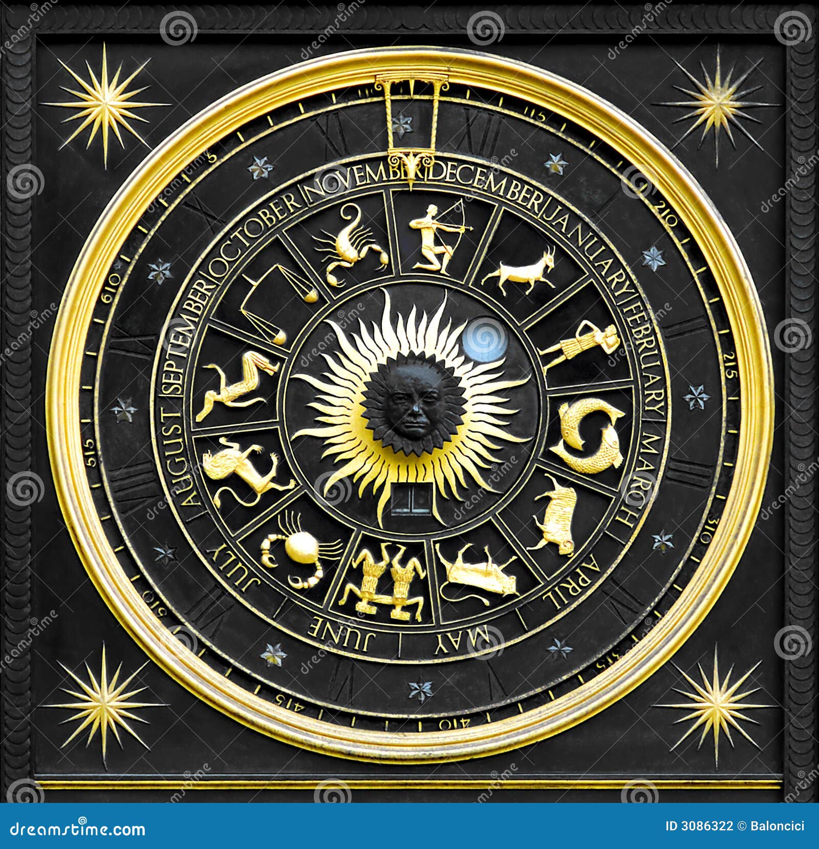 Zodiac Gold stock photo. Image of gold, aquarius, birthday 3086322