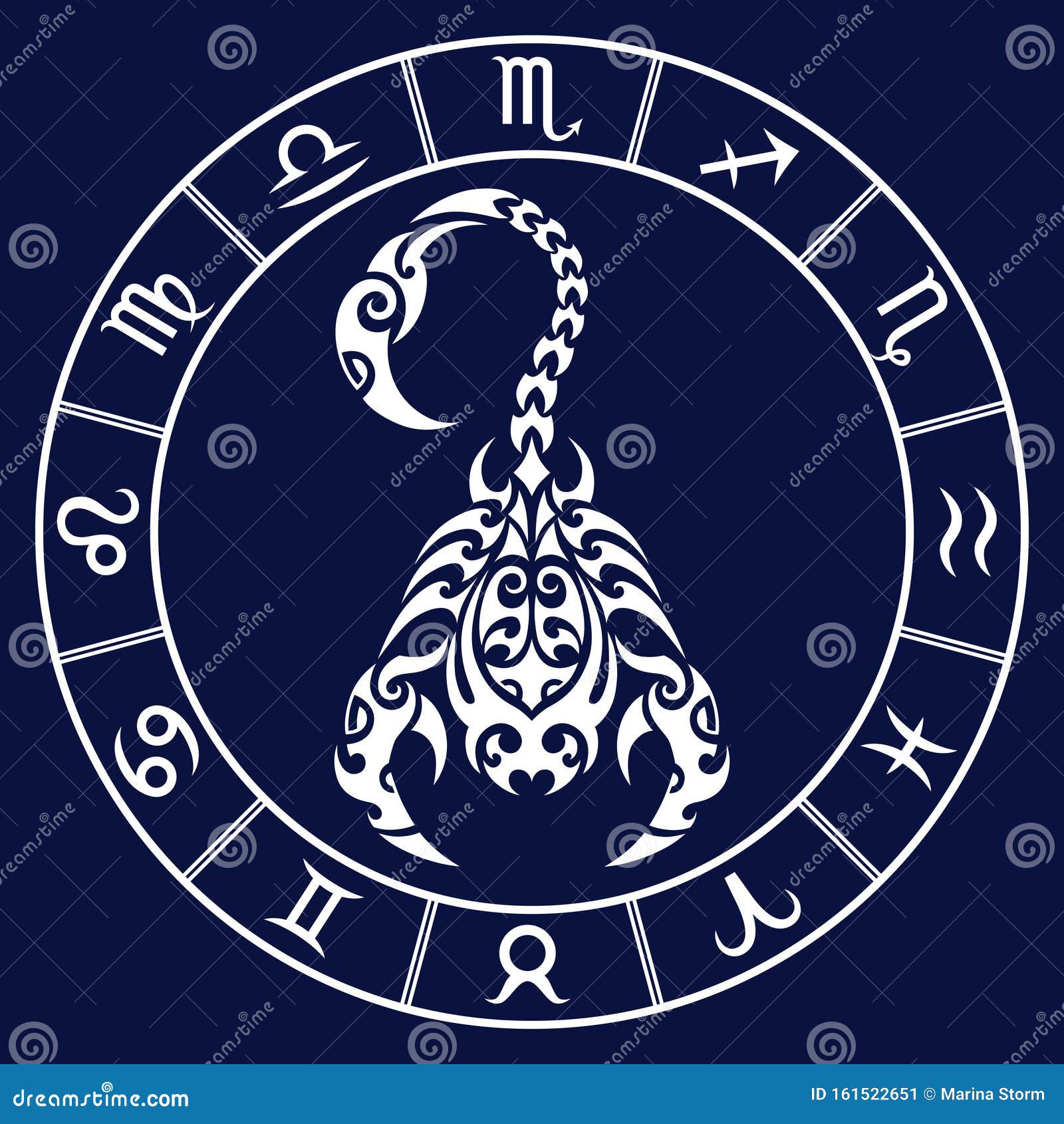 Scorpio Tattoo Maori Tribal Style Horoscope Astrological Zodiac