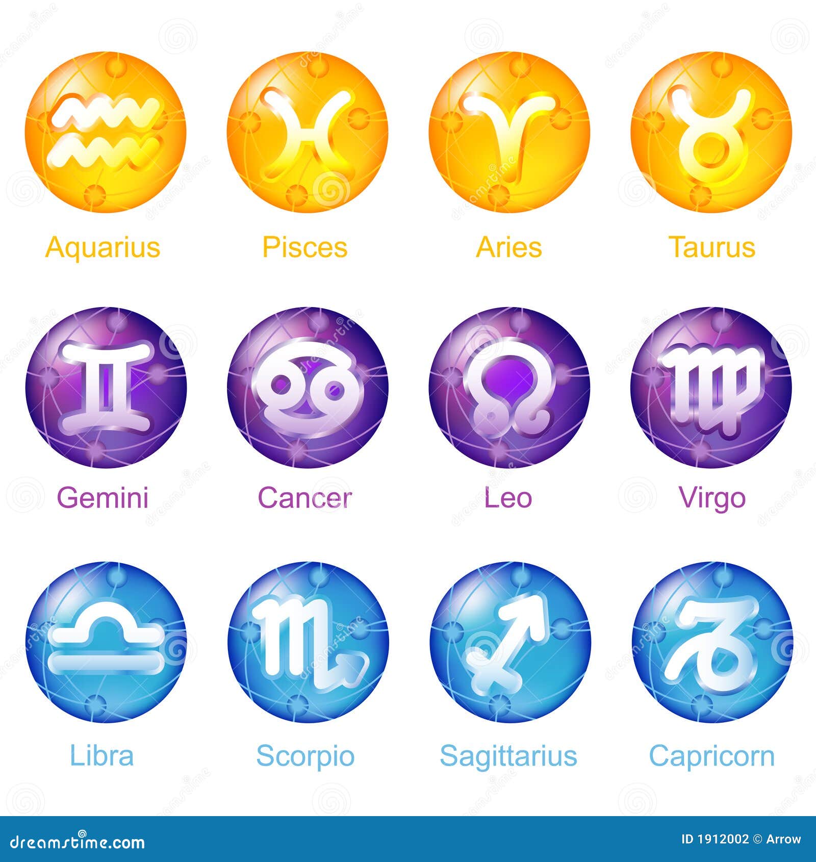 Zodiac Icons stock illustration. Illustration of astrology - 1912002