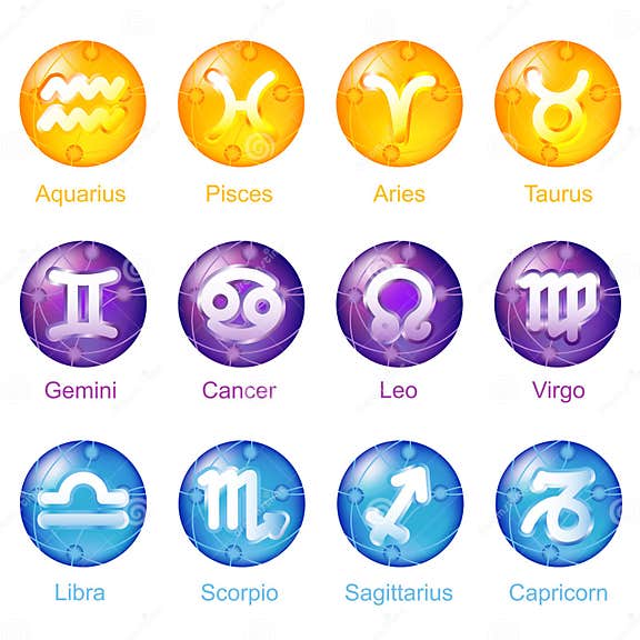 Zodiac Icons stock illustration. Illustration of astrology - 1912002