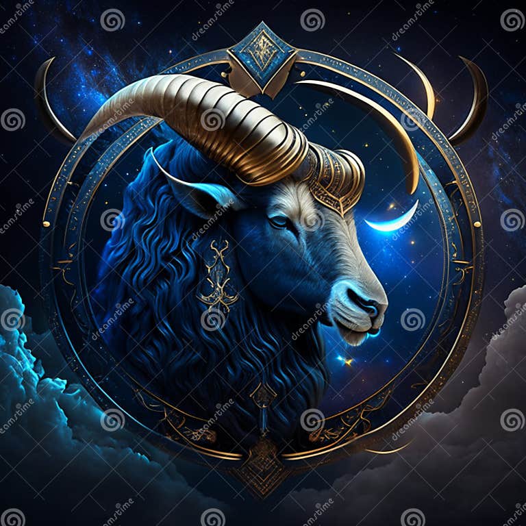 Zodiac Sign Goat. Astrological Horoscope Stock Illustration ...