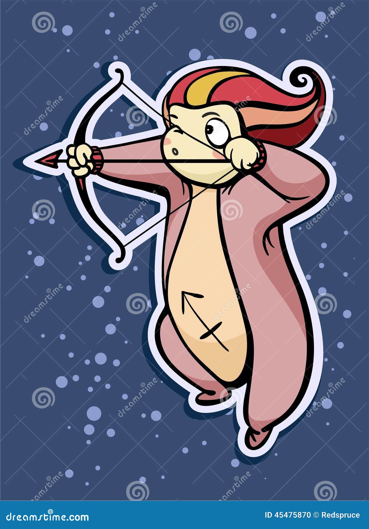 Zodiac sign sagittarius stock vector. Illustration of child 45475870