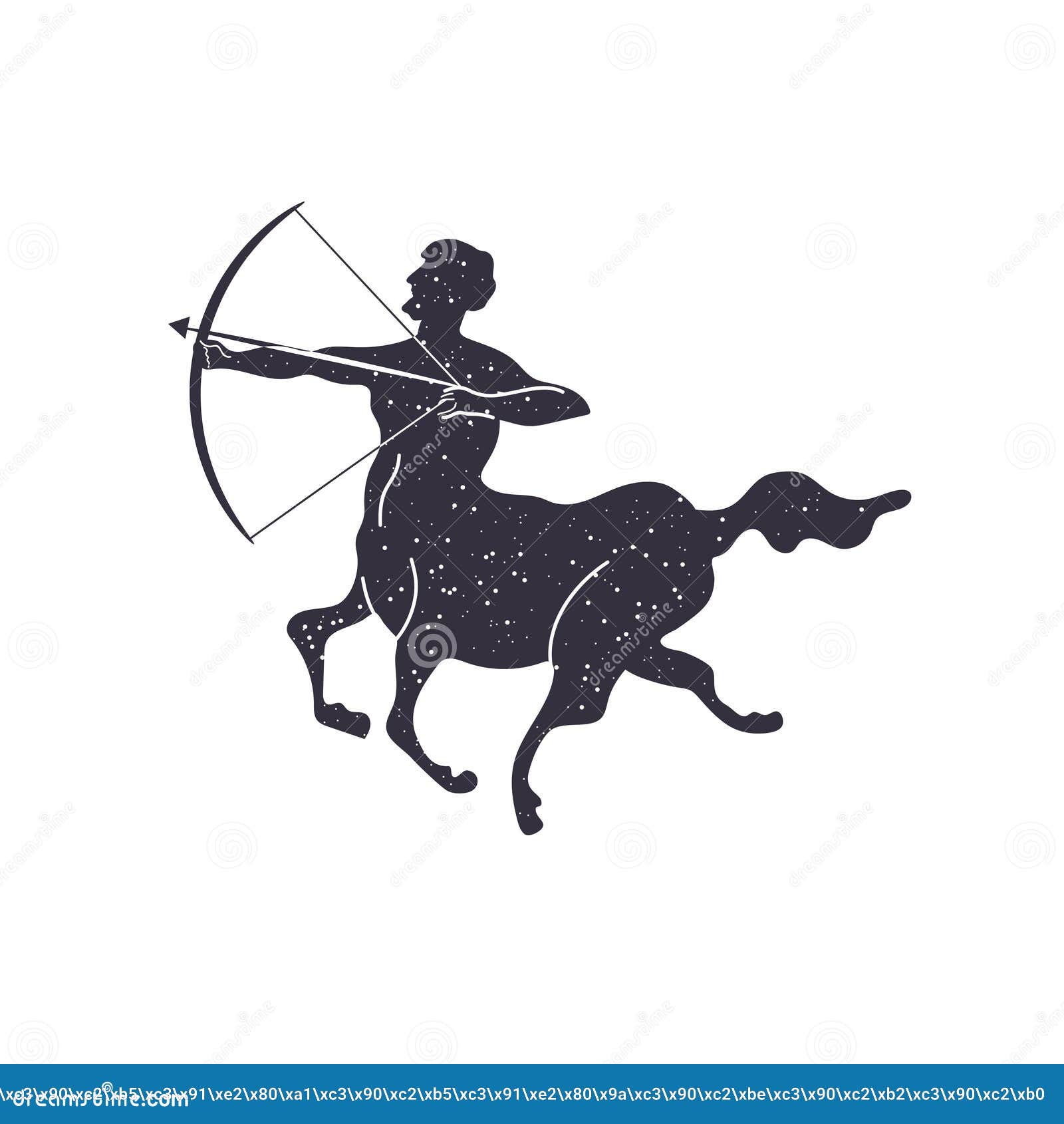 Zodiac Sign Sagittarius. the Symbol of the Astrological Horoscope Stock ...