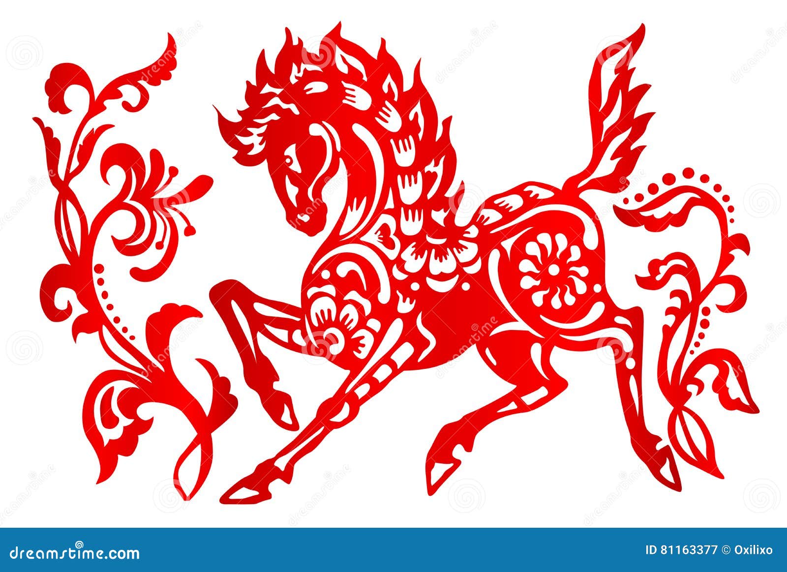 Zodiac Sign For Year Of Horse Stock Vector Illustration Of