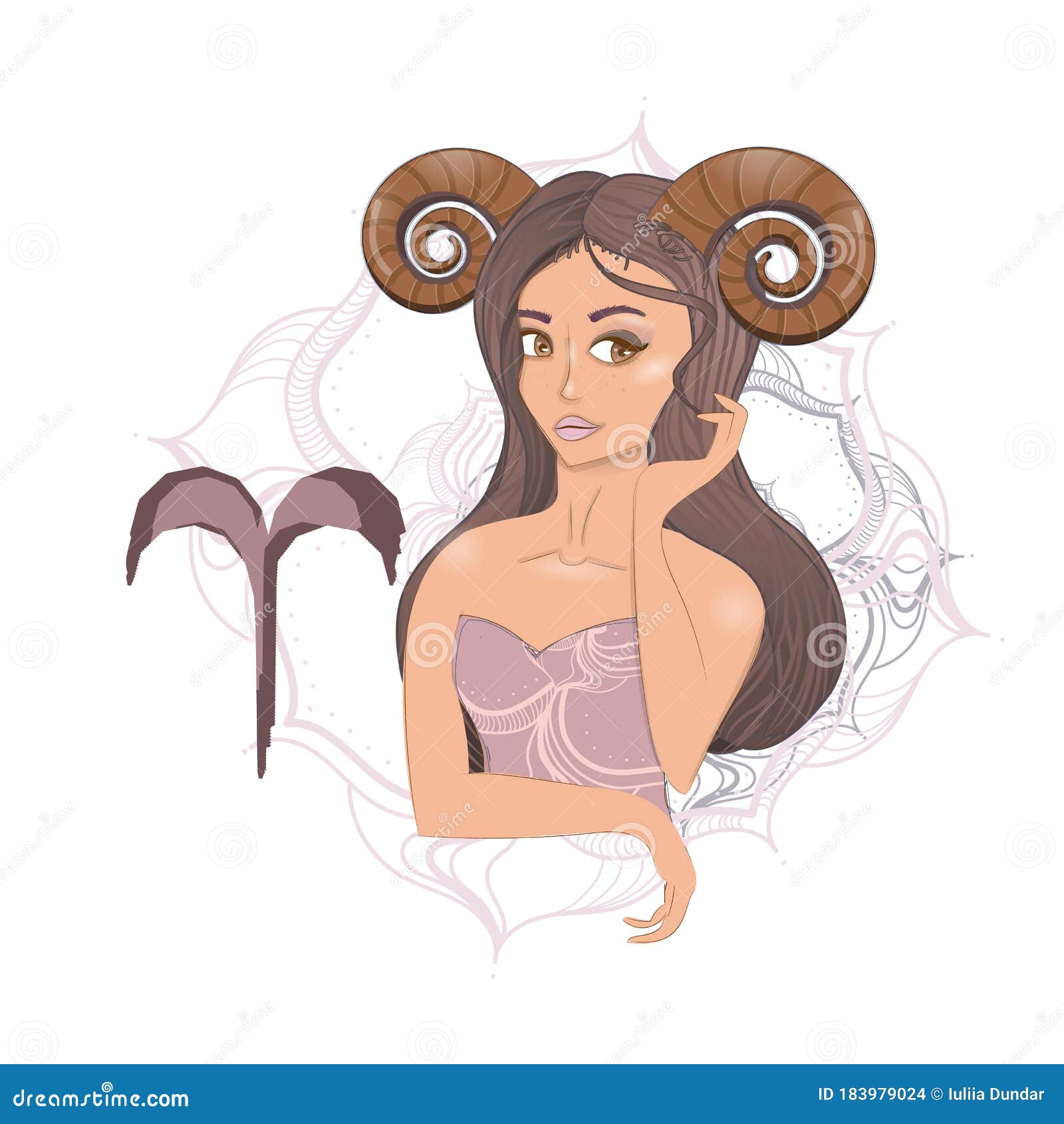 Zodiac Sign Young Girl, Character. Abstract Astrology, Vector. EPS 10 ...