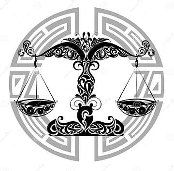 Zodiac Signs - Libra.Tattoo Design Stock Vector - Illustration of ...