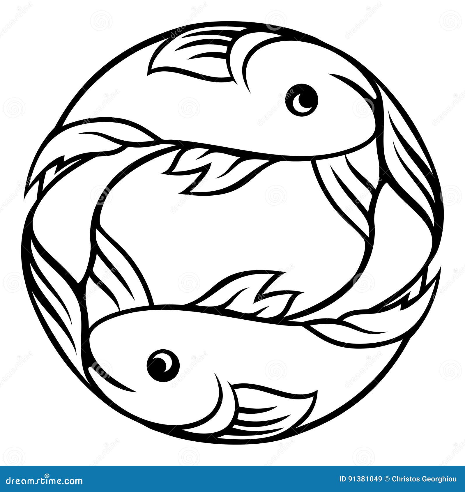 Download Zodiac Signs Pisces Fish stock vector. Illustration of ...