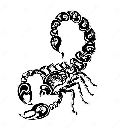 Zodiac Signs - Scorpio. Tattoo Design. Stock Vector - Illustration of ...