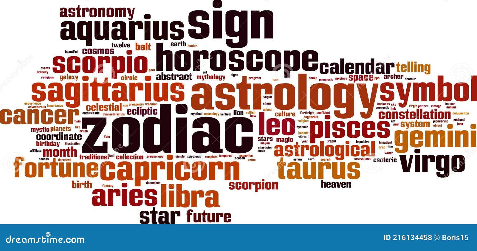 Zodiac word cloud stock vector. Illustration of ecliptic 216134458