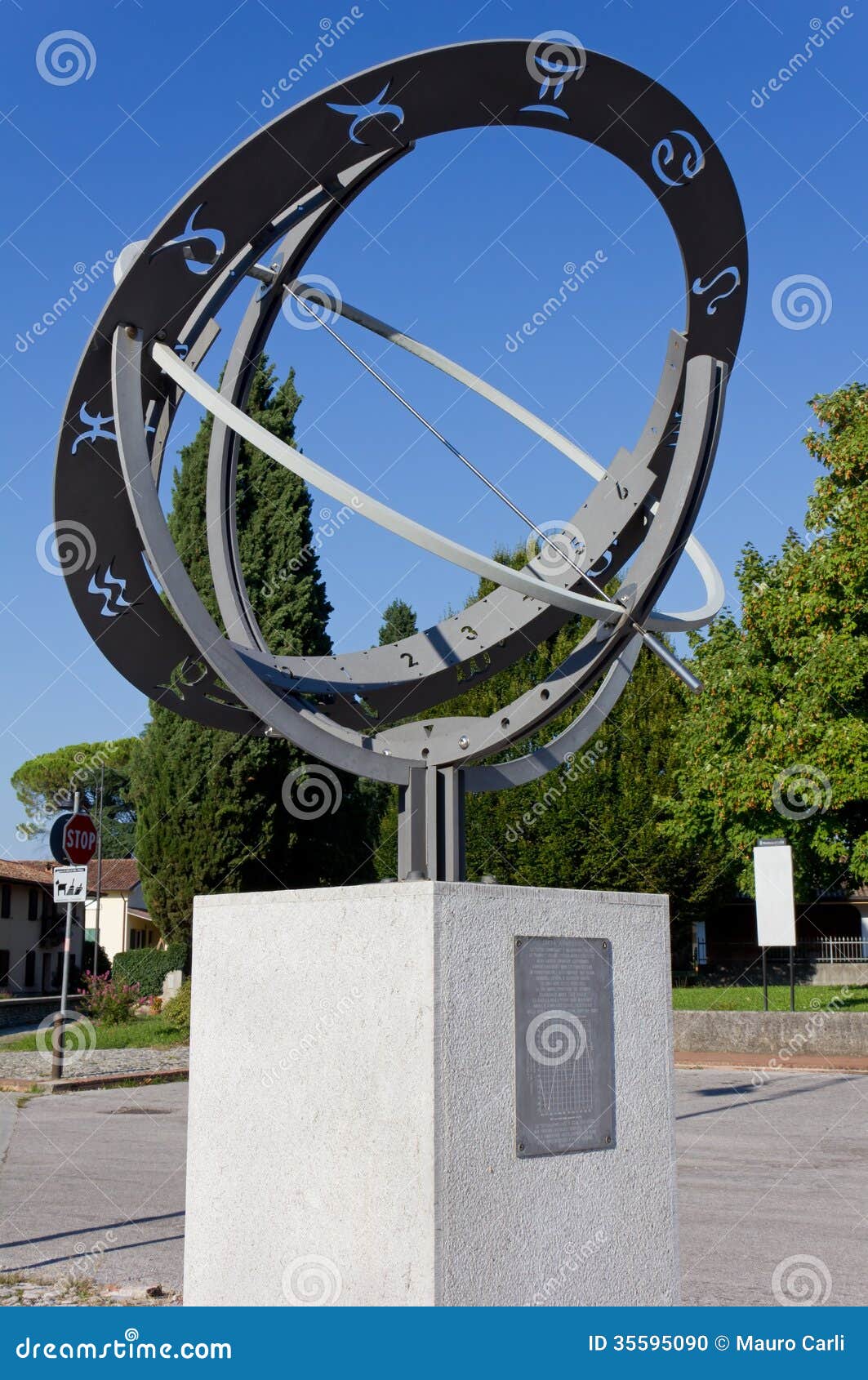 zodiacal sundial in aiello del friuli