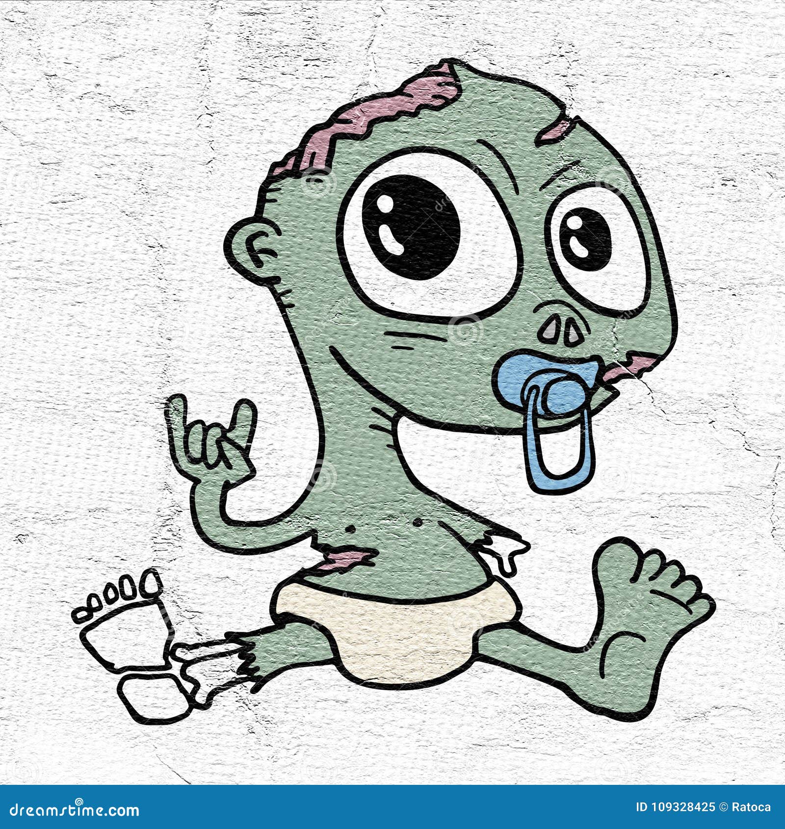 Zombie baby stock illustration. Illustration of evil 109328425