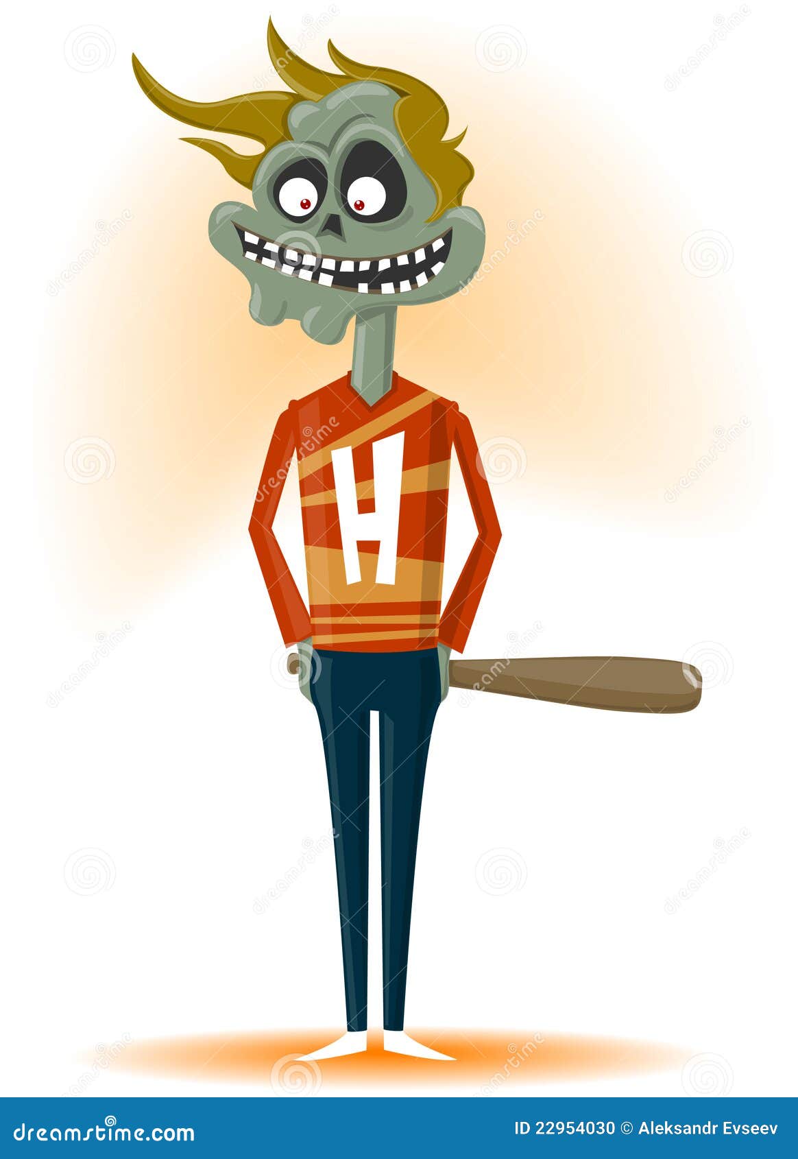 Zombie Baseball Player stock vector. Illustration of eerie 22954030