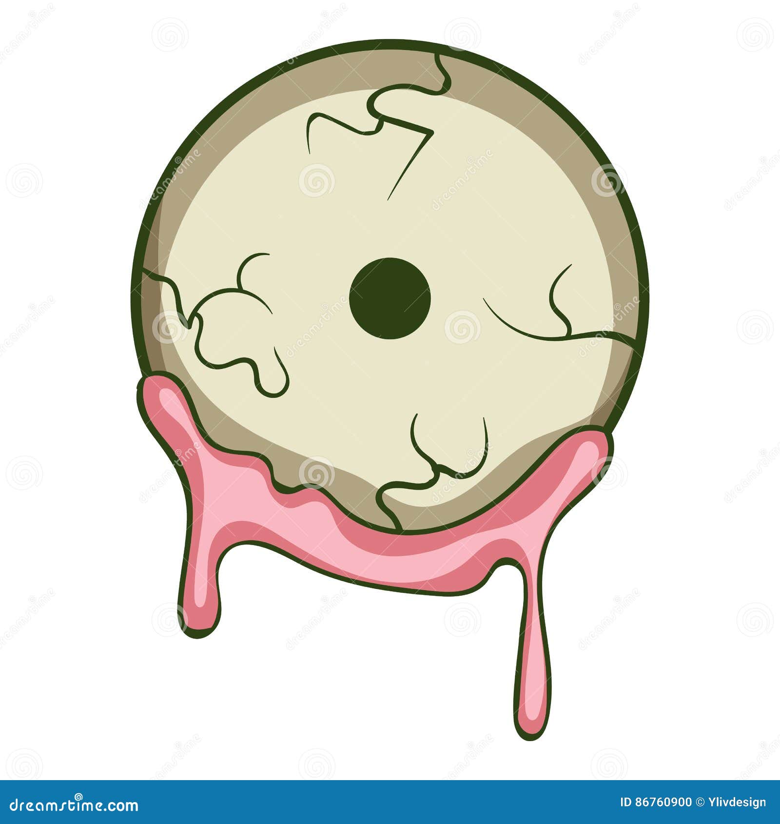 Zombie Eye Icon, Cartoon Style Stock Vector Illustration of hide