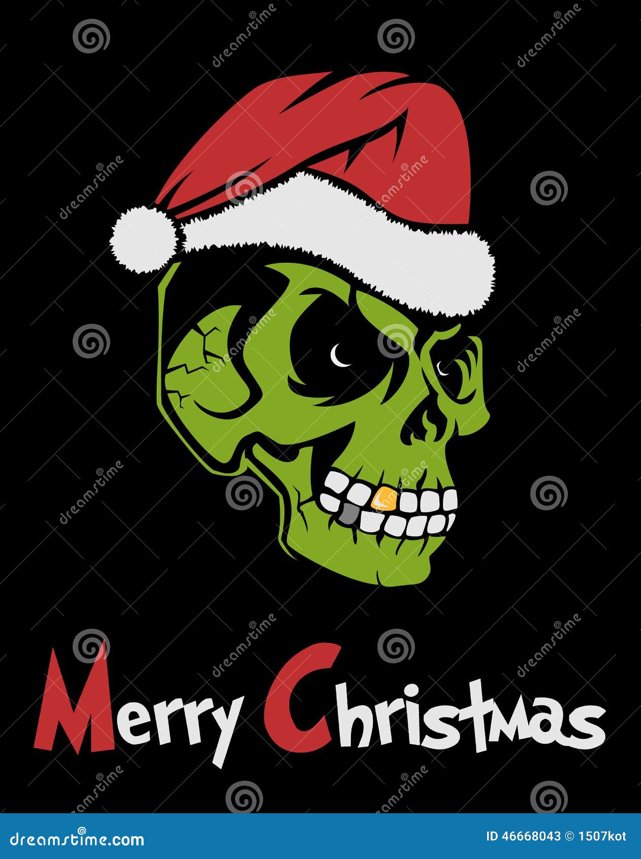 Babbo Natale Zombi.Zombie Il Babbo Natale Illustrazione Vettoriale Illustrazione Di Scelta 46668043