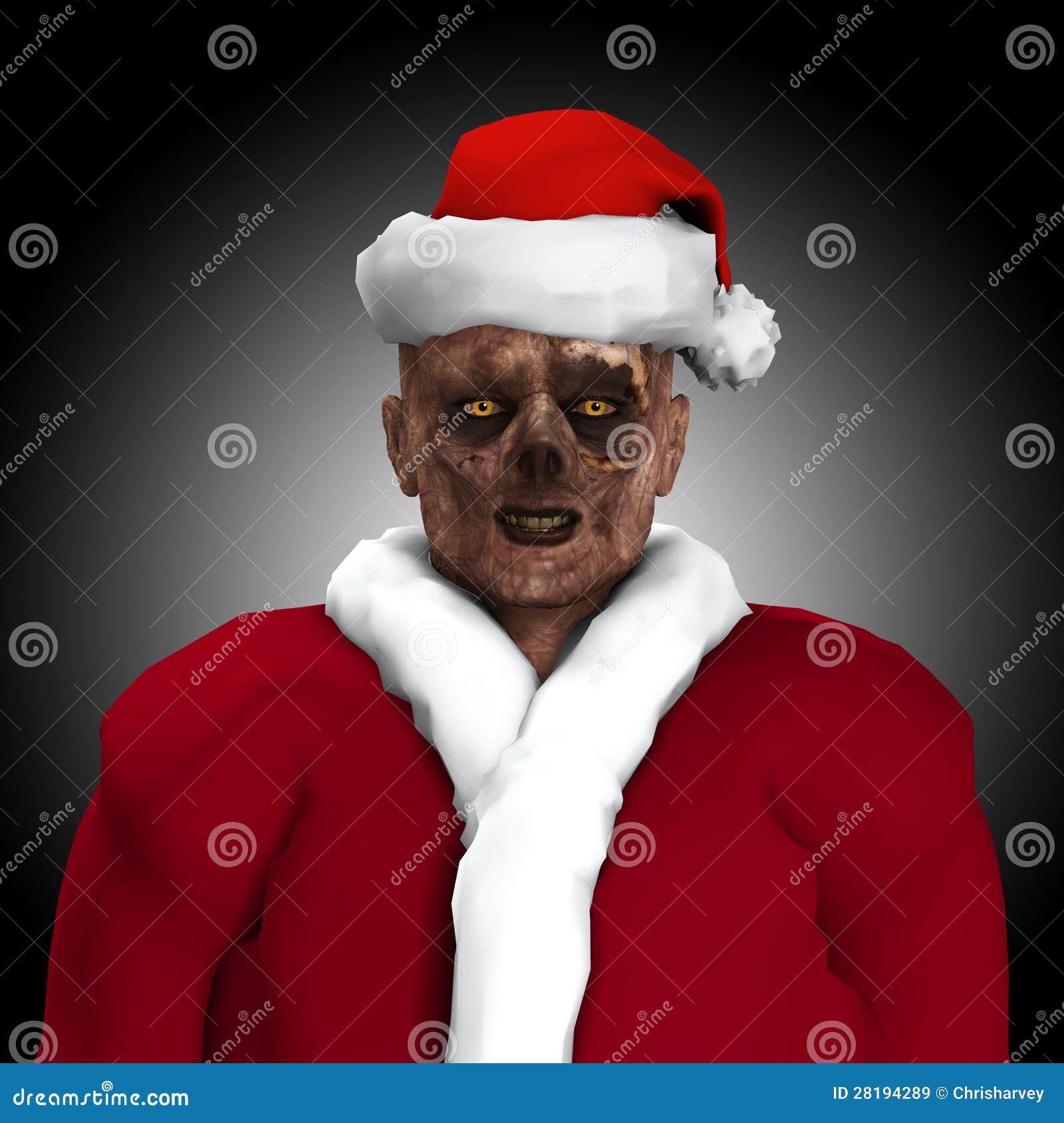 Babbo Natale Zombie.Zombie Santa Illustrazione Di Stock Illustrazione Di Claus 28194289