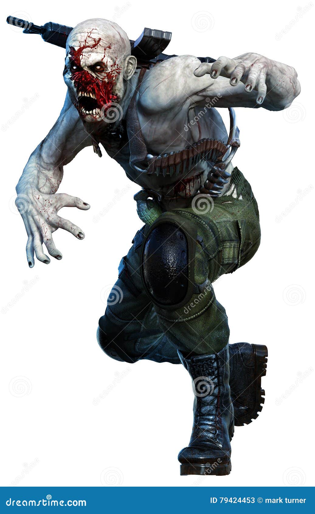 Zombie soldier stock illustration. Illustration of army - 79424453
