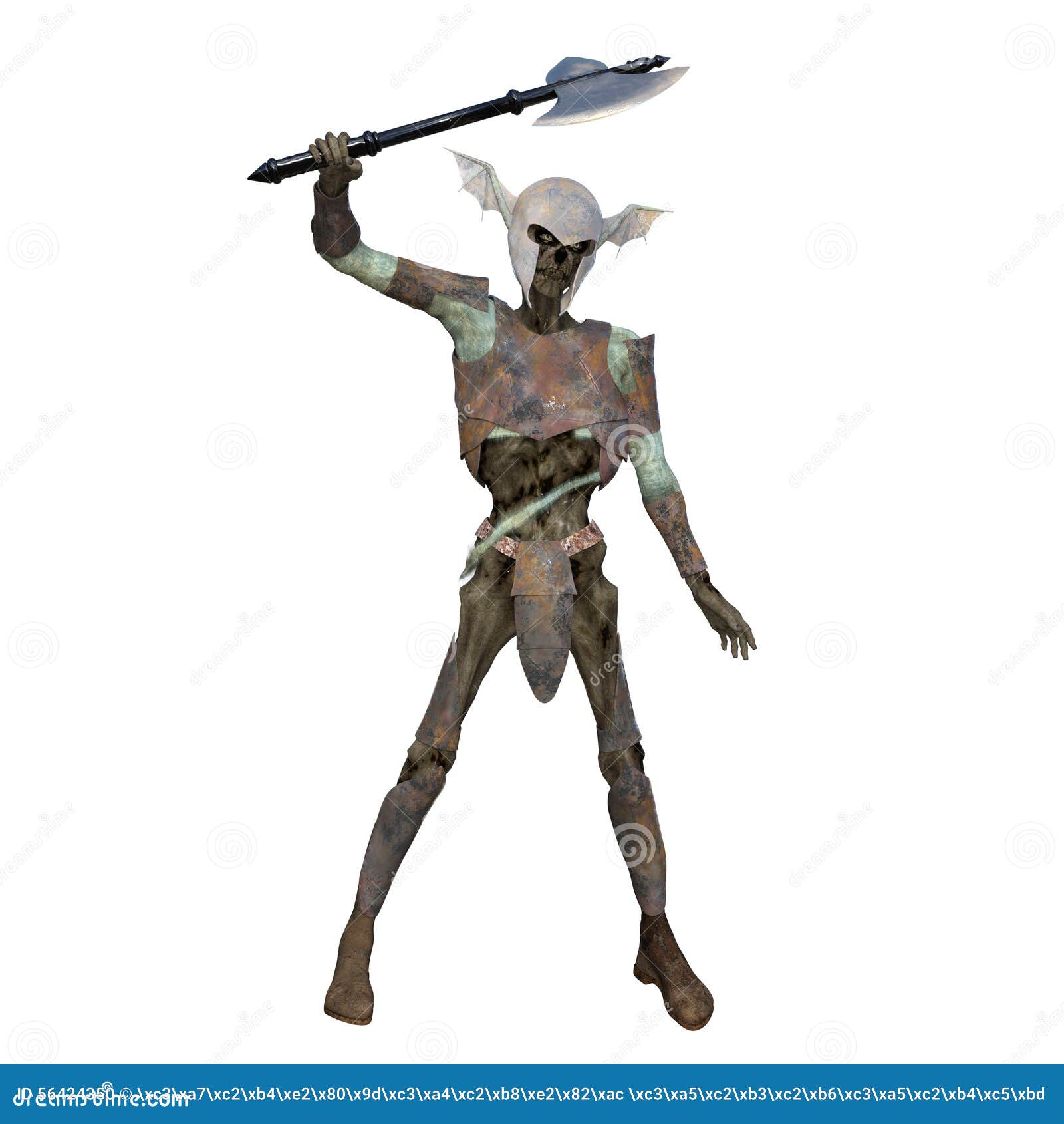 Zombie Soldier Coloring Page Colored Illustration Cartoon Vector ...