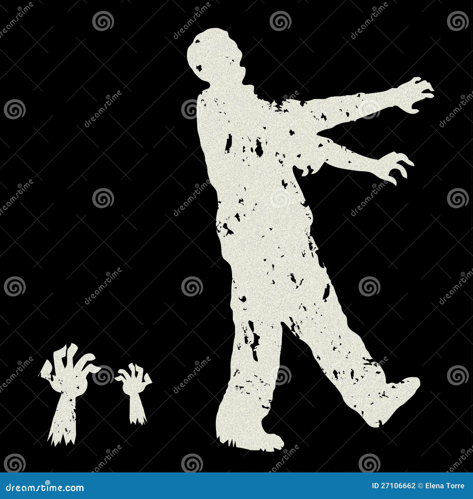 Zombie vector stock vector. Illustration of dangerous - 27106662