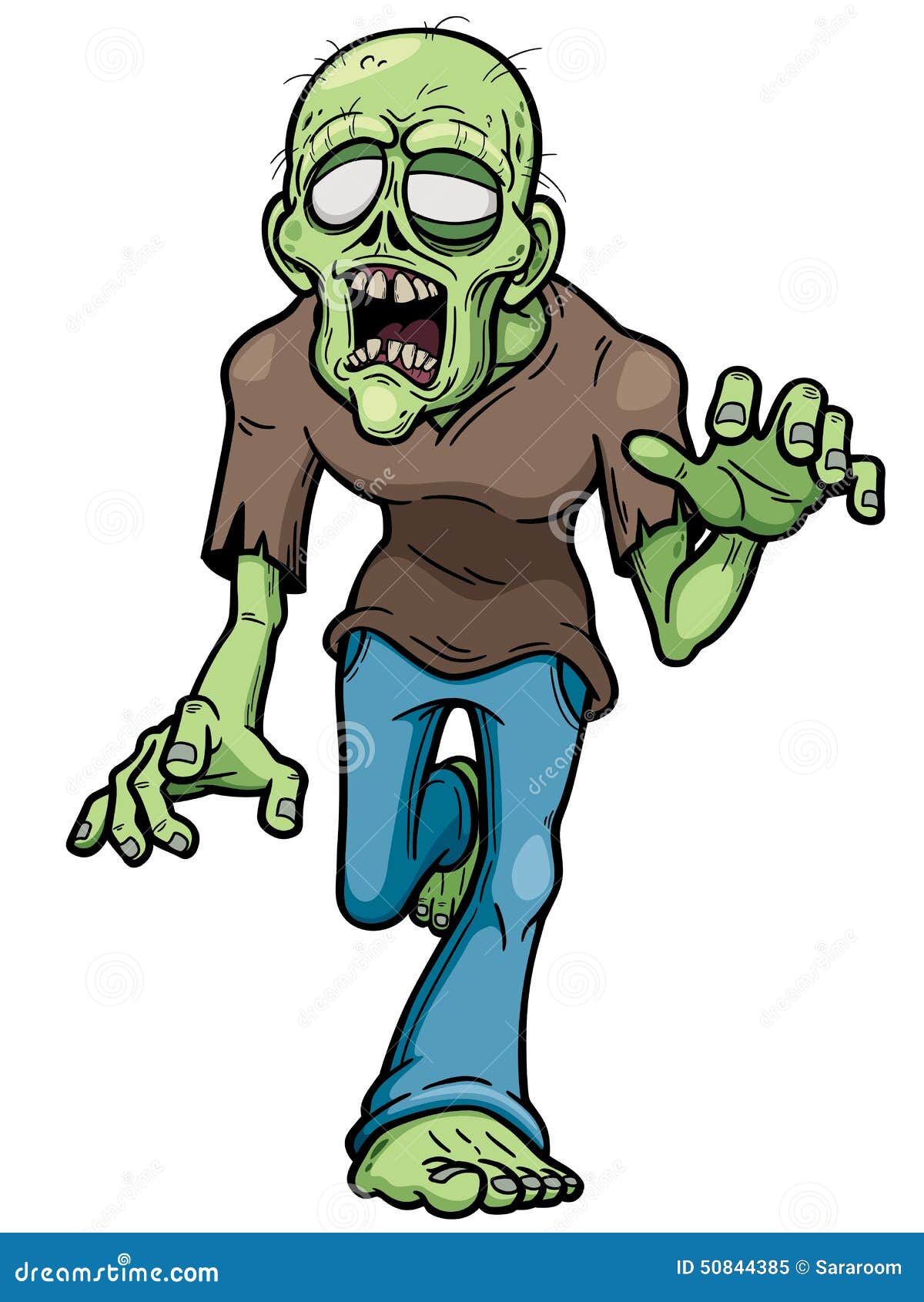 Zombie stock vector. Illustration of cartoon, halloween - 50844385