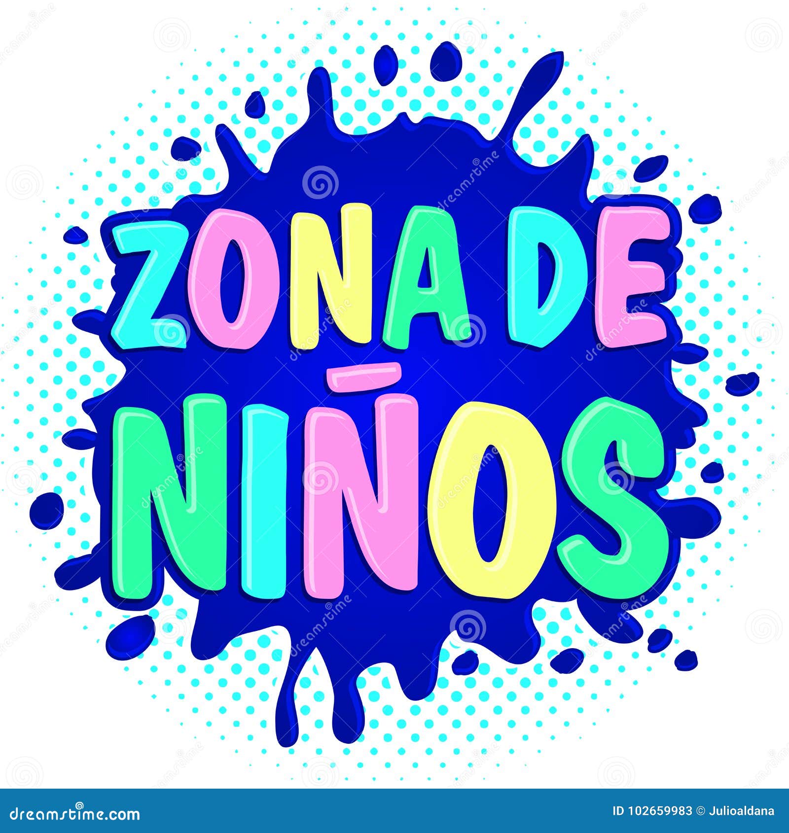 zona de ninos, kids zone spanish text