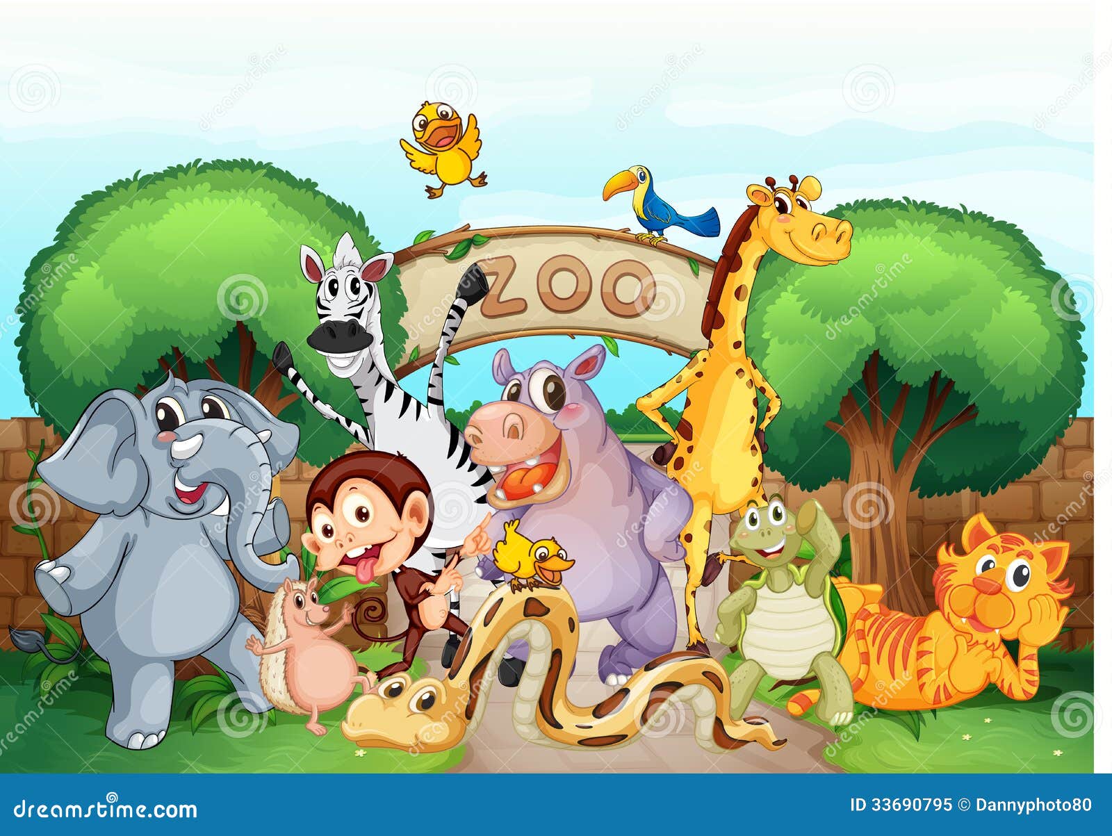 A Zoo And The Animals Stock Illustration Illustration Of Door A Zoo And The Animals Stock Illustration Illustration Of Door
